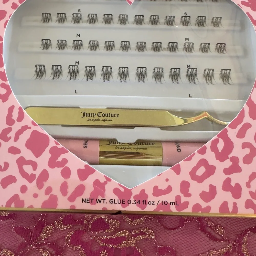 NEW Juicy Couture DIY Lash‎ Extension Kit 48 Clusters Bond Seal Applicator